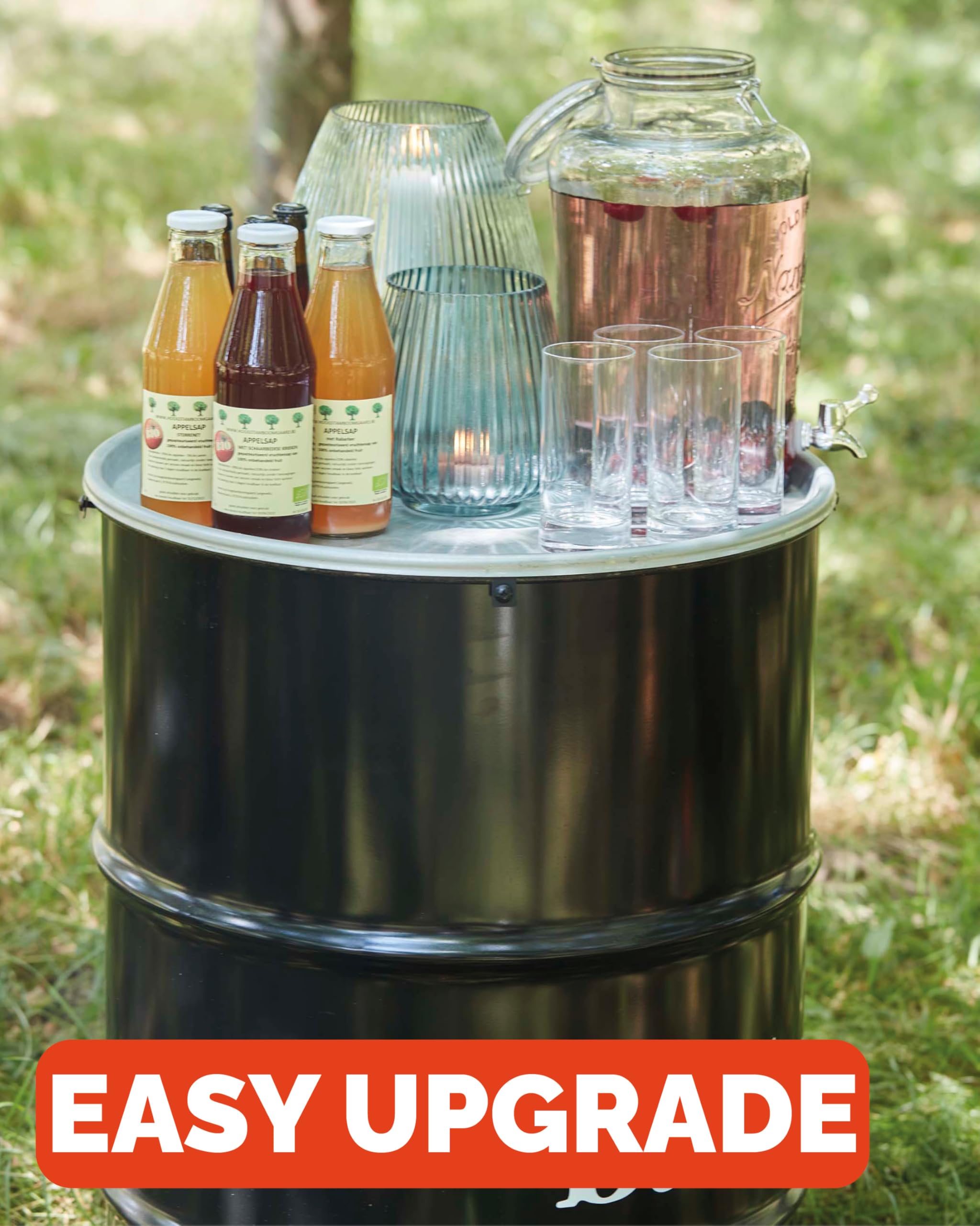 Barbecook Edson Barbecue a Carbone, Barbecue a Legna Senza Macchie di Ruggine, Anche Come Tavolo, Nero, 60 x 60 x 90 cm