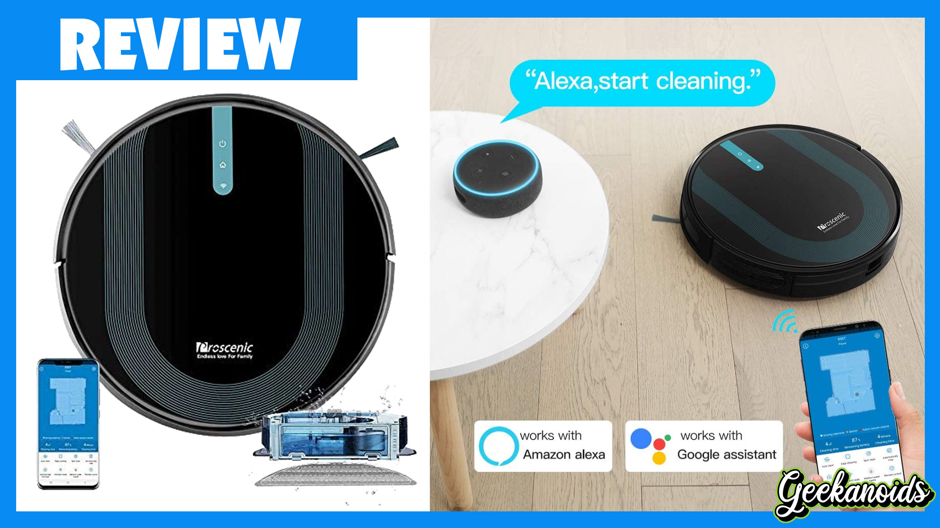 Proscenic 850T Robot Vacuum Cleaner Review