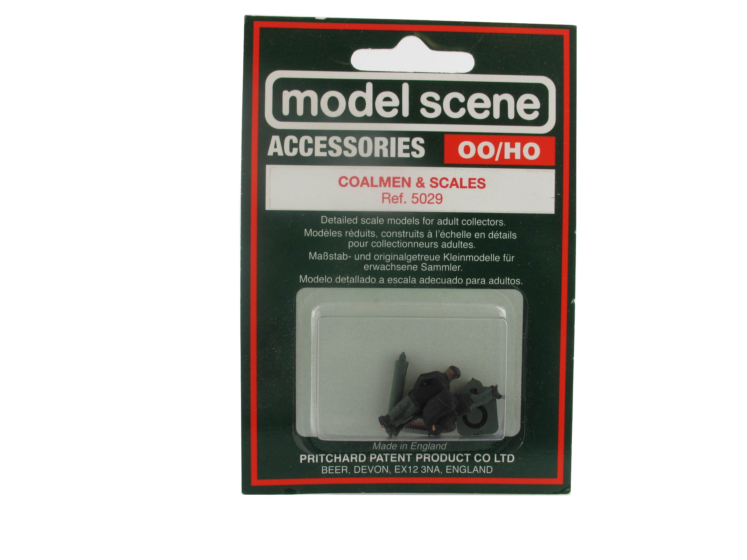 Model Scene OO Scale 2 Coalmen & Scales