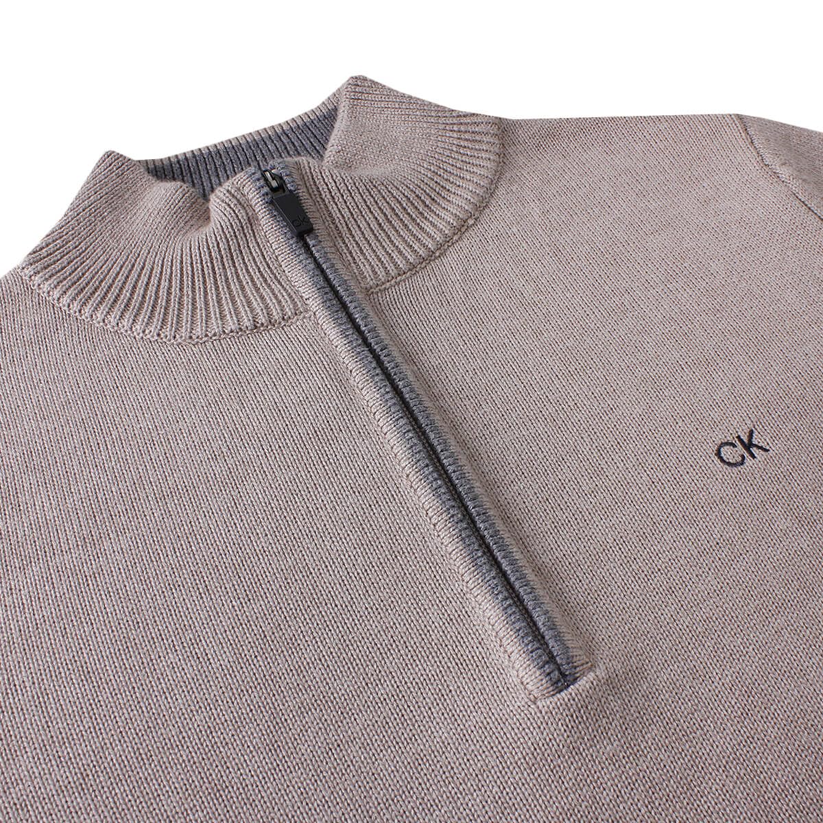 Calvin Klein Sweter meski 2025 Campus 1/2 Zip All Season Easy Care