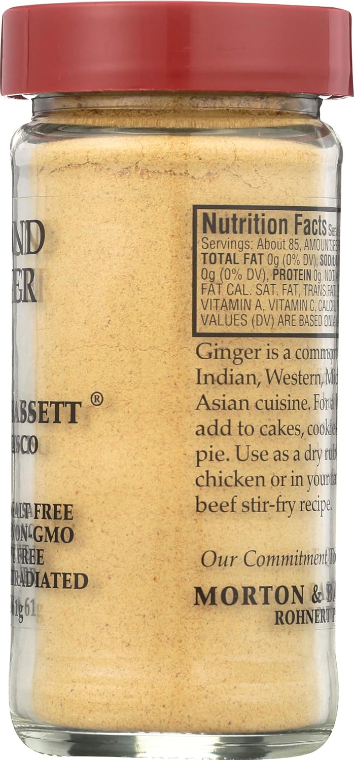 Morton & Bassett Ground Ginger, 2.1-Ounce Jars (Pack of 3)