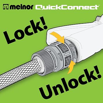 Melnor 65175AMZ 6 Piece Quick Connect Starter Set Connector Bundle, Product Adapter, Product End Connector, Black, Grey