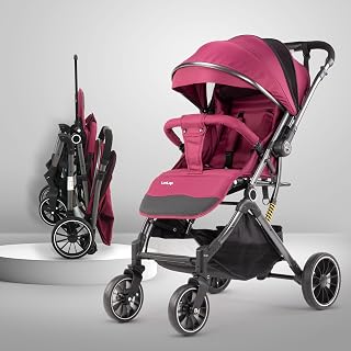 LuvLap Alpha Baby Stroller/Pram, One Fold, Travel Friendly, 5 Point Safety Harness, Reversible Handle bar, Multilevel Recl... Price In India