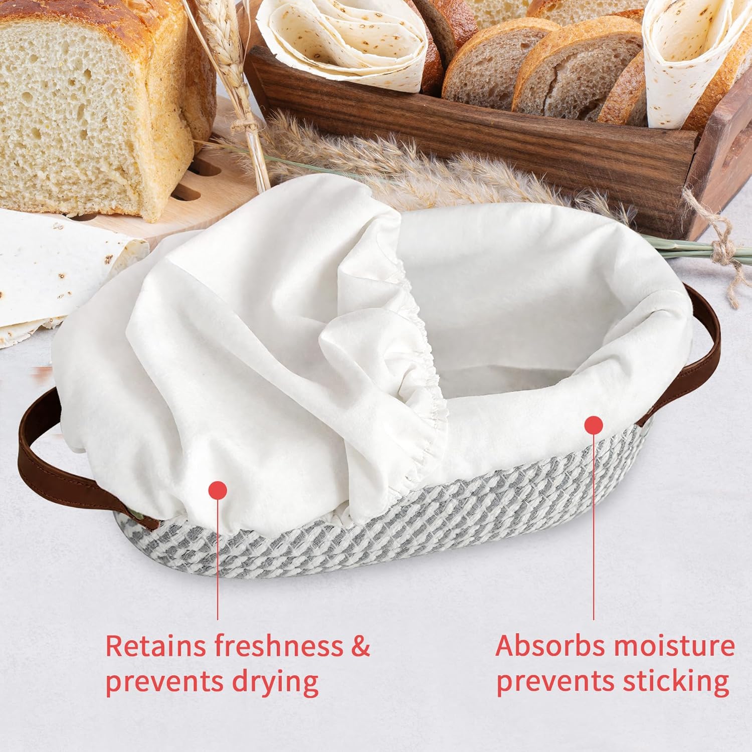 PeacePeo 38 Pcs Sourdough Starter Kit, Cotton Rope Banneton Bread Proofing Basket with Sourdough Starter Jars,10 Inch Round & Oval Proofing Basket with Liners & Covers for Artisan Bread Baking