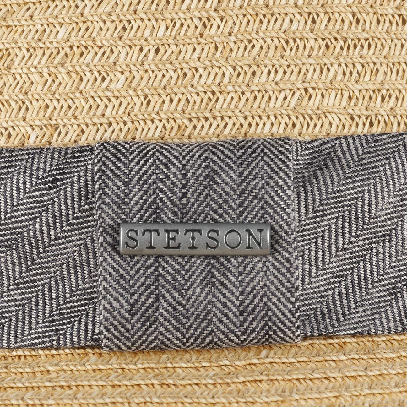Stetson Chapeau en Paille Lintano Toyo Femme/Homme - Traveller de Soleil avec Ruban Gros Grain Printemps-ete Ete