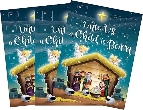 Calendario de Adviento 2022, Nativity Scene Jesus is Born Countdown to Christmas for Families, paquete de 3, 8 x 10 pulgadas disponible en Yaxa Colombia