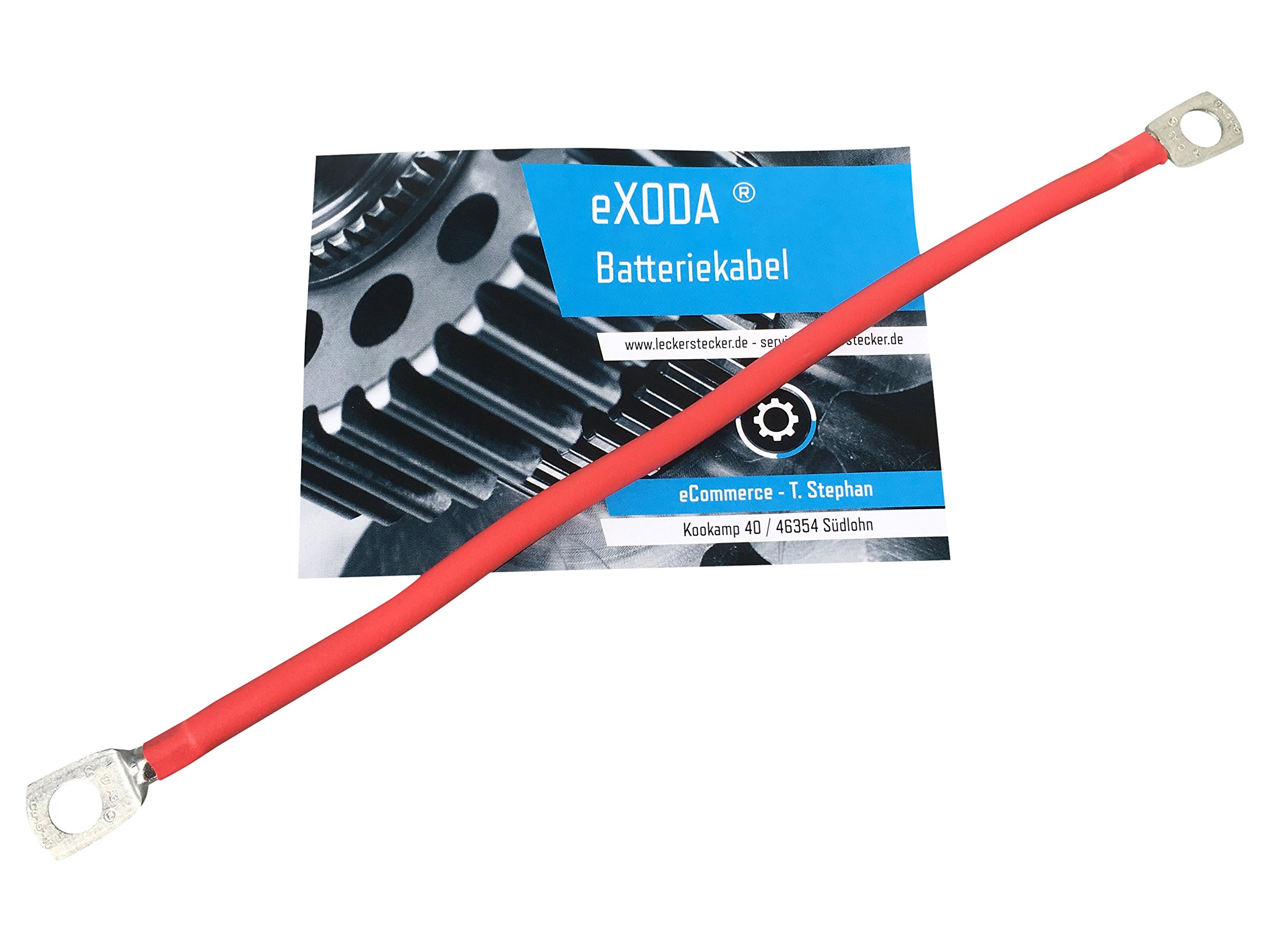 eXODA câble de batterie 70 mm² 50cm cosse M10 rouge - Câble automobile et moto de qualité avec 99 pour cent de cuivre pour perfo
