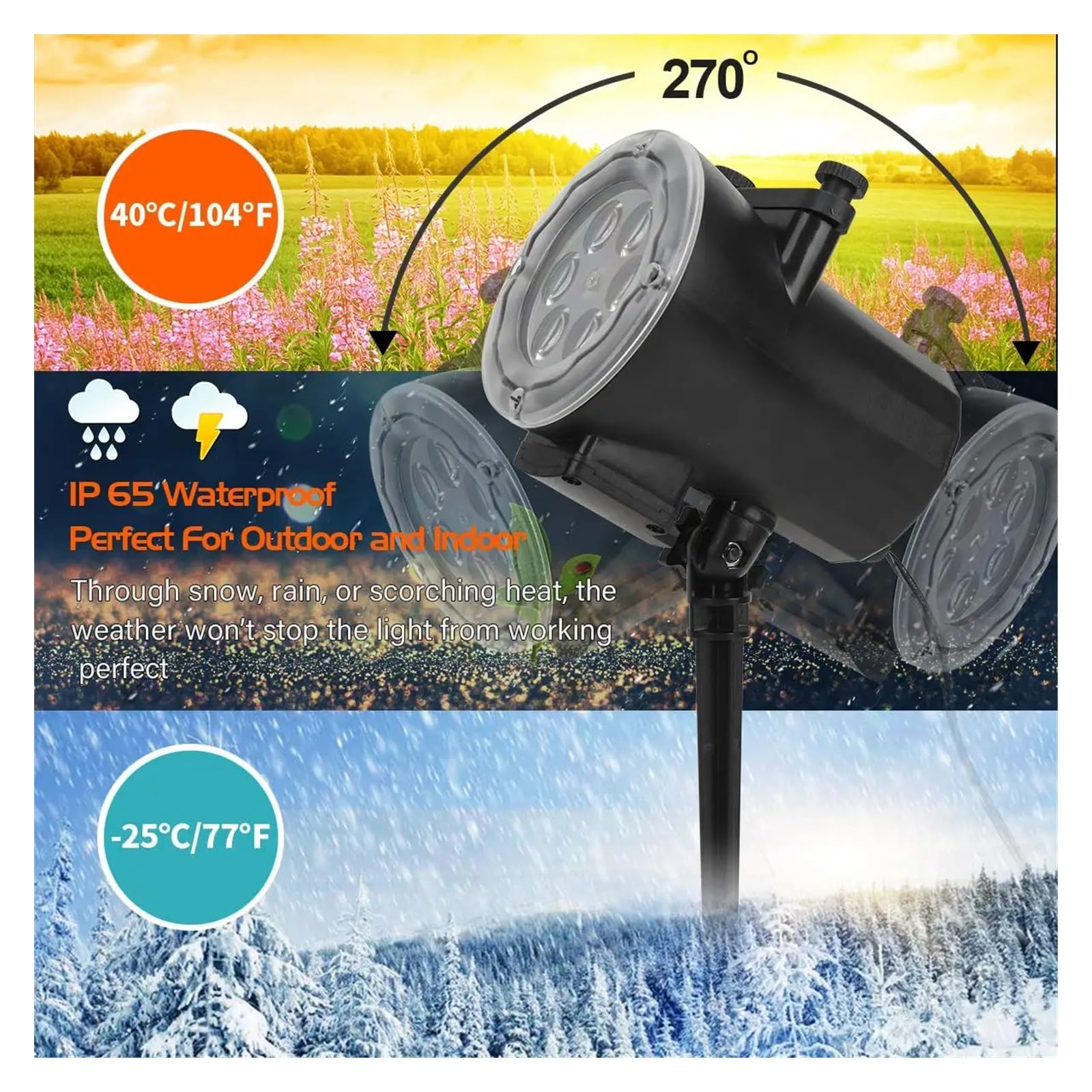 Proyector de luz, Luces navideñas, proyector Impermeable IP65, proyector LED para Interiores y Exteriores, 16 Diapositivas, luz navideña, decoración para jardín, casa, Fiesta, para casa, fie