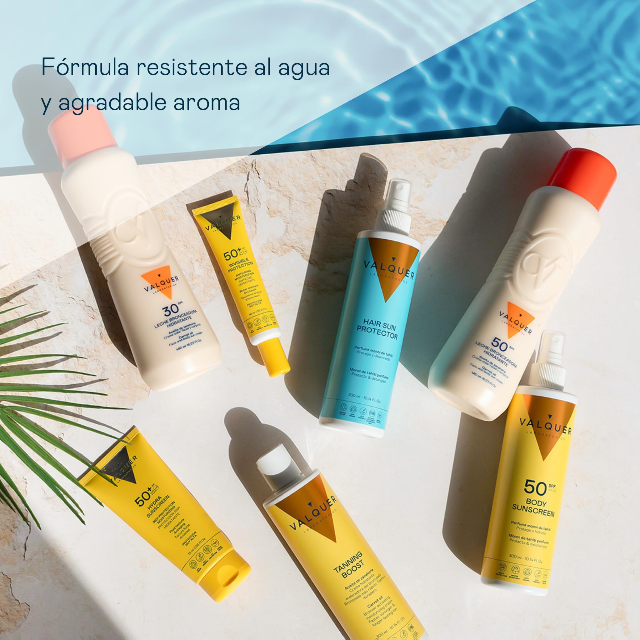 Valquer Pack Protection Solaire Complet: Crème Solaire Visage SPF 50 + Crème Solaire Corps SPF 50. Haute Protection - 300 ml * 2 unités