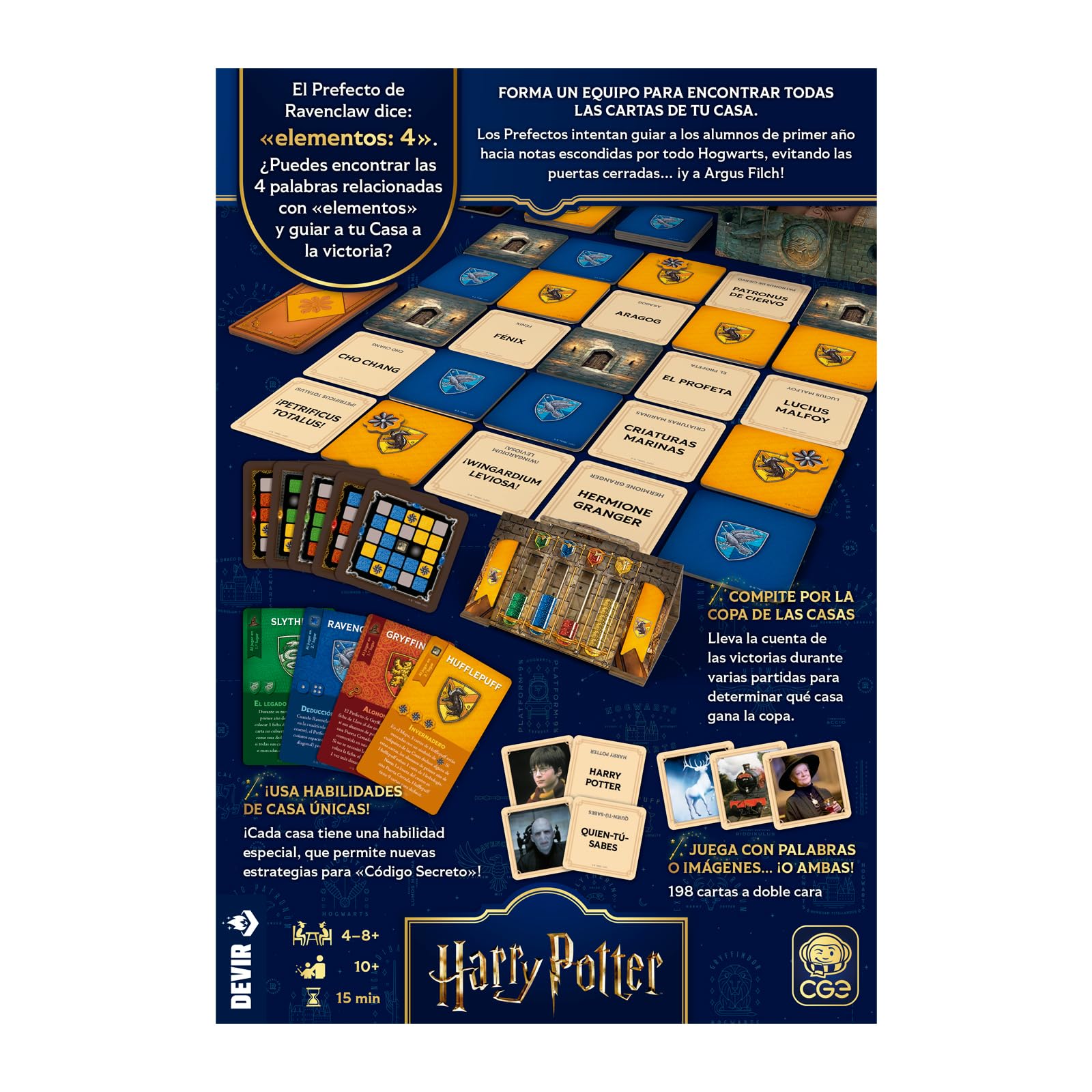 Devir - Tajny kod Powrót do Hogwartu Gra planszowa Harry Potter | Magia i Strategia Rodzina, 4-8 Graczy, +10 Lat, Szybkie Gry | Wersja hiszpańska (BGCOSEHPSP)
