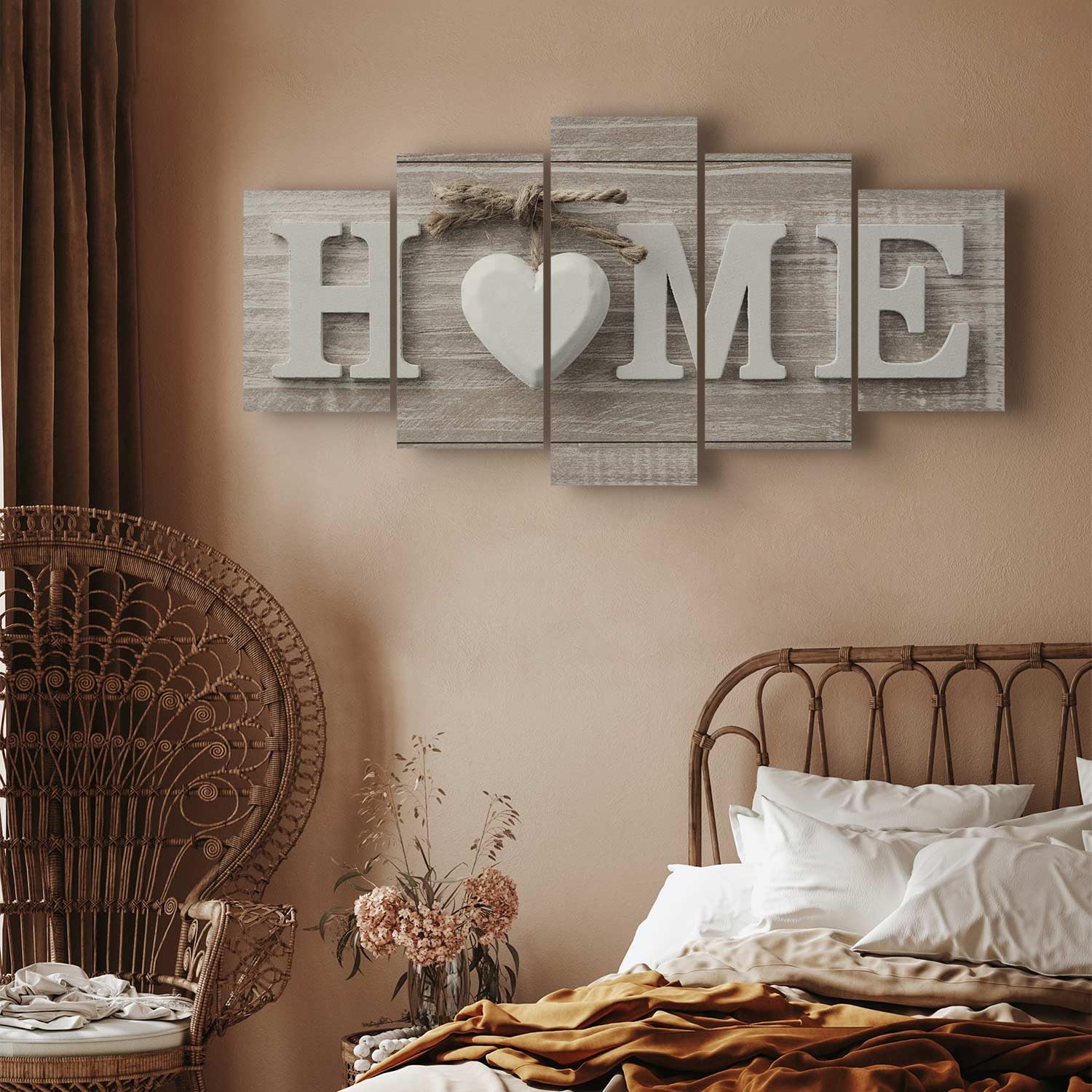 murando - Quadri Moderni per Camera da Letto Matrimoniale, Casa, 200x100 cm | Chiodi Inclusi, 5 Pezzi, Quadro Moderno, Pannelli Decorativi per Pareti, Decorazione da Parete, Resistenti Allo Sbiadimento