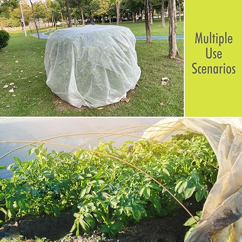 Miniatura 7 de RIFNY Cubiertas para plantas, protección contra la congelación, 1 onzayd 10 pies x 33 pies, tela helada protección contra la congelación de plantas