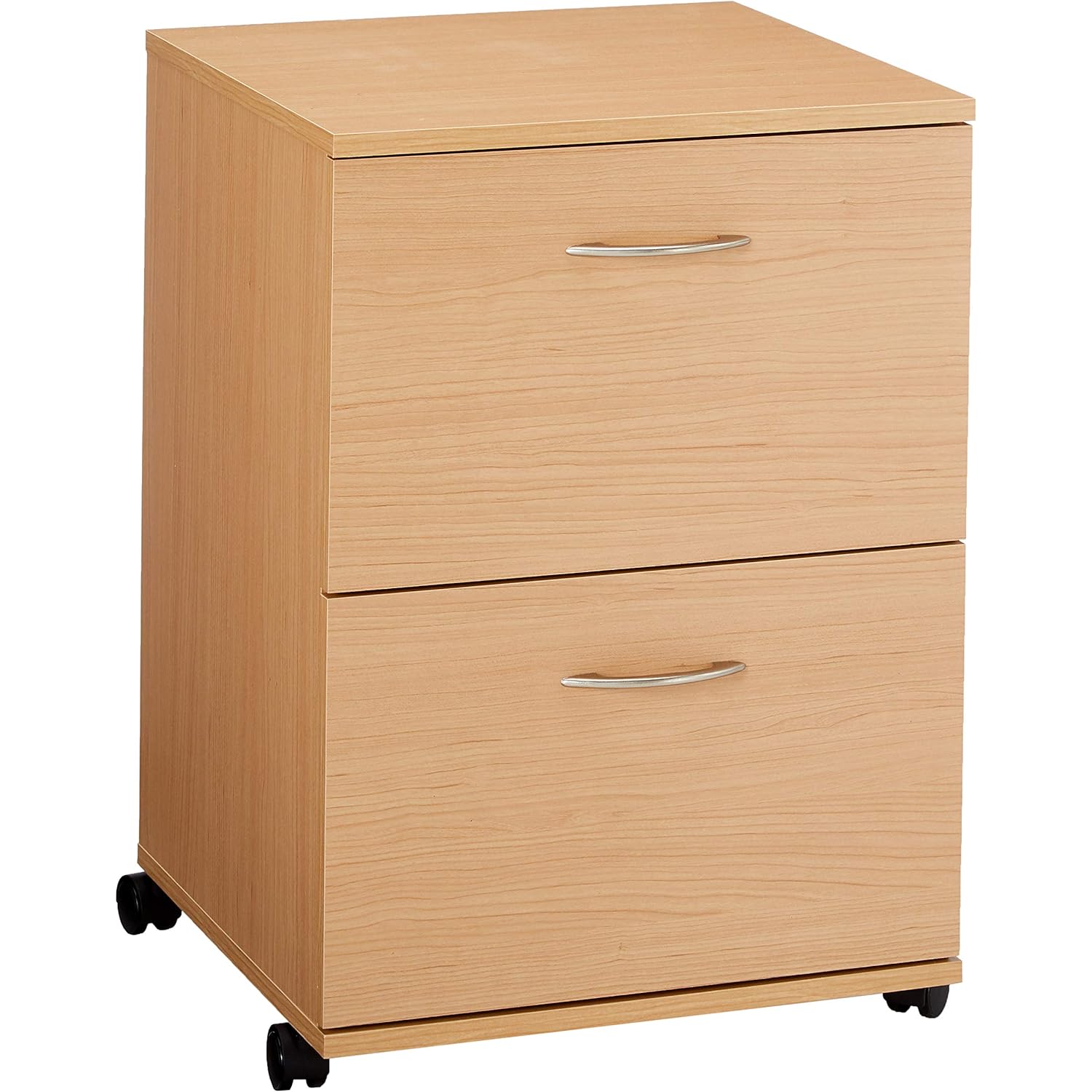 Essentials 2Drawer Mobile Filing from Nexera, Natural Maple Office Products