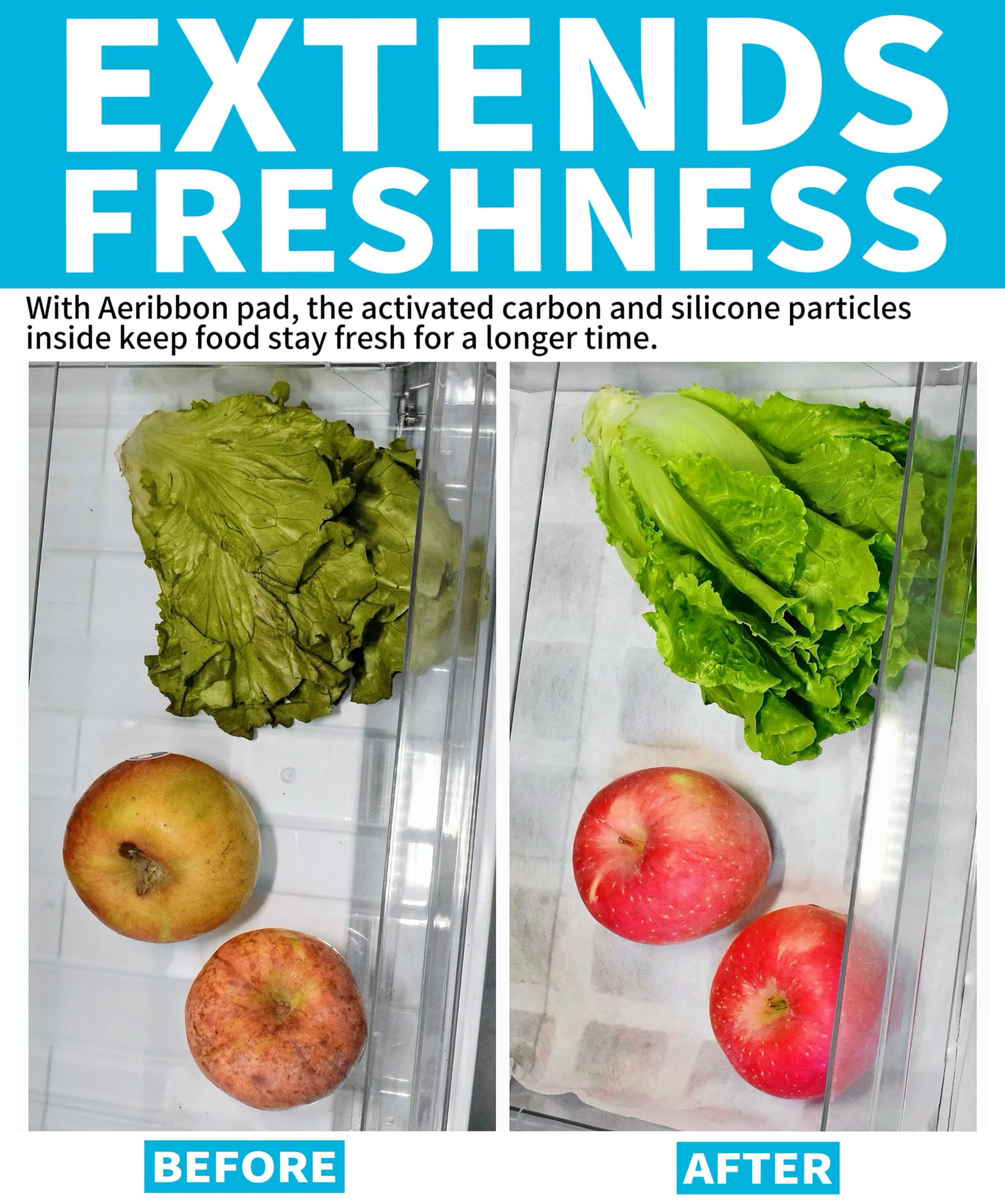 Desodorizador para refrigerador, supera al desodorante de bicarbonato de sodio, eliminador de olores para refrigerador y congelador, ambientador de aire y almohadilla absorbente de humedad 3