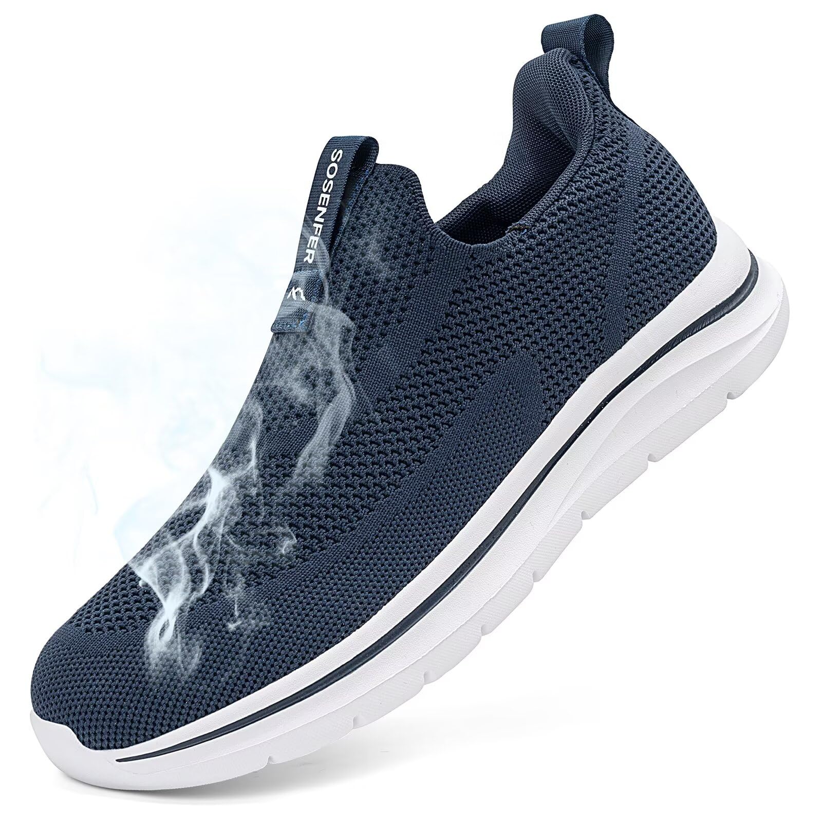 Sosenfer Zapatos de los Hombres Slip On Zapatillas de Deporte Fitness Entrenadores Transpirable sin Cordones Zapatos para Caminar Libre de la Mano de Ocio Slip-On Zapatos para el Gimnasio