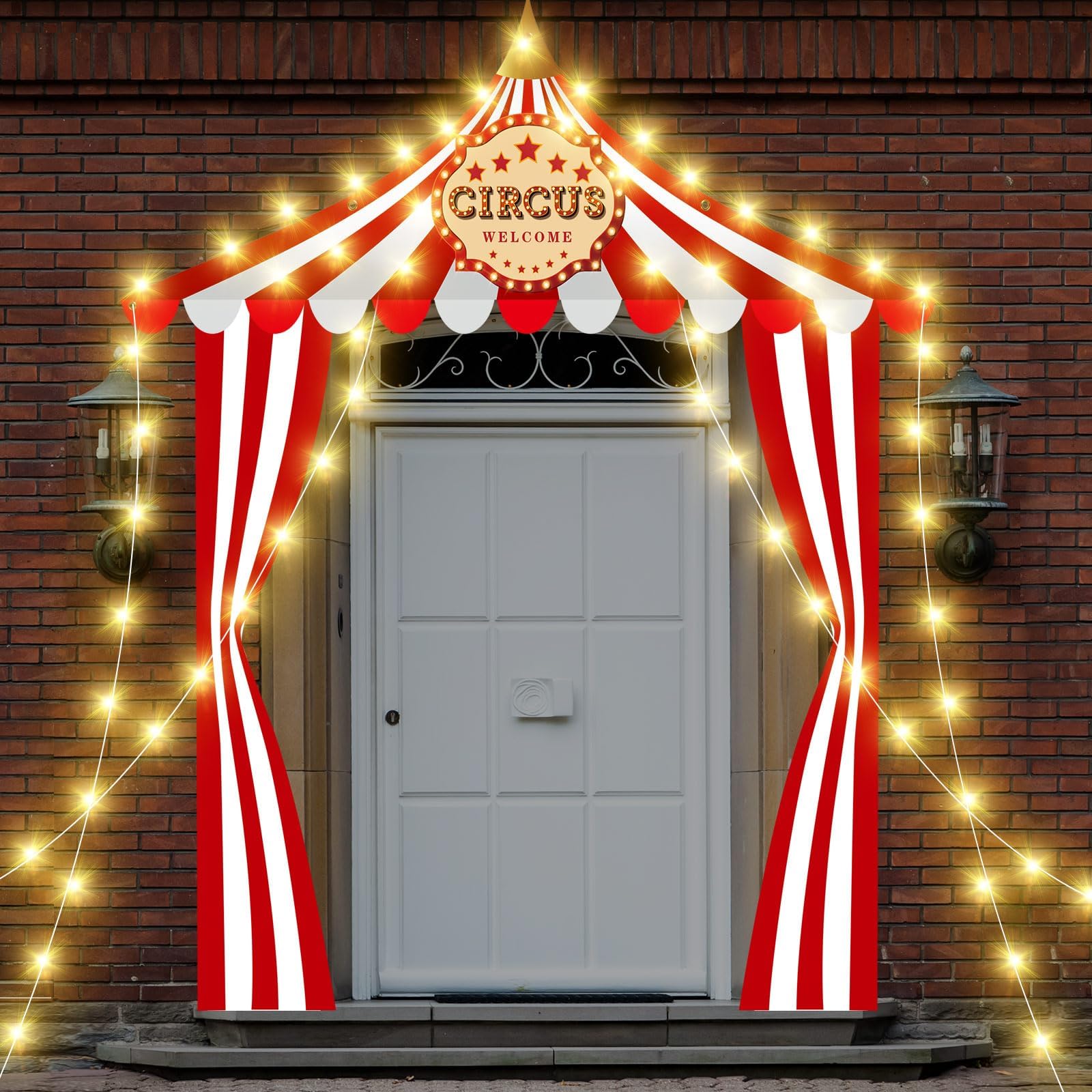 Amazon.com: Preboun 7 Pcs Circus Tent Decorations Carnival Party ...