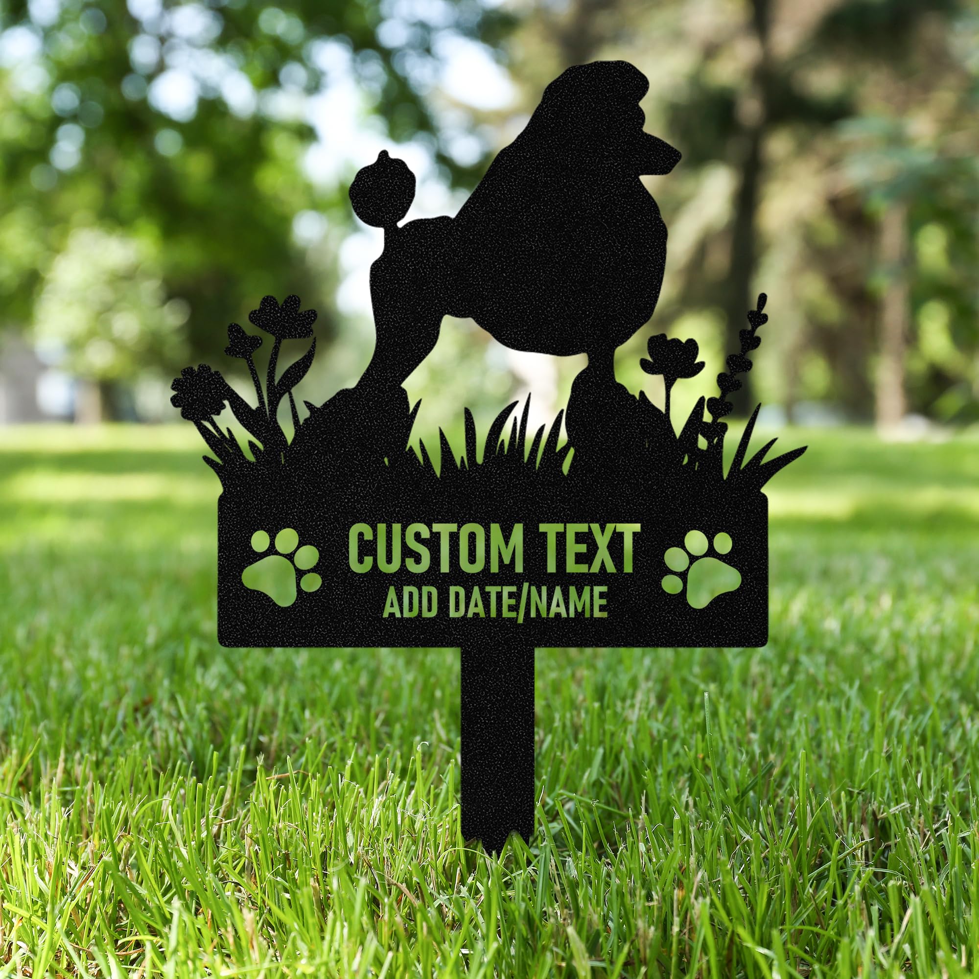 AGEUIRPOD Personalised Dog Grave Markers Pet Headstones for Dogs for Lost Dog Sympathy Gift Waterproof Dog Grave Markers Outdoor, Dog Memorial Gift, Customized Flowers Dog Memorial Burial Stake
