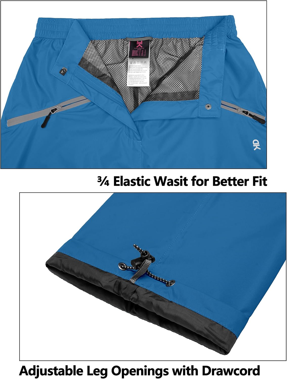 Little Donkey Andy Women's Lightweight Waterproof Rain Pants Breathable Hiking Pants for Outdoor Fishing - Image 5