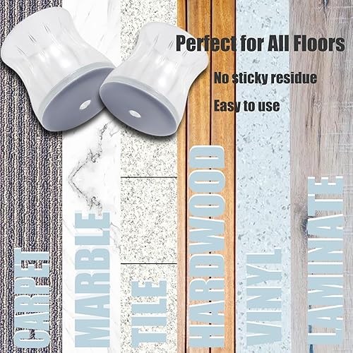 Miniatura 7 de Furnigear Deslizadores de muebles para suelos de madera dura, protectores de silicona para patas de silla, deslizadores de silla, protegen los