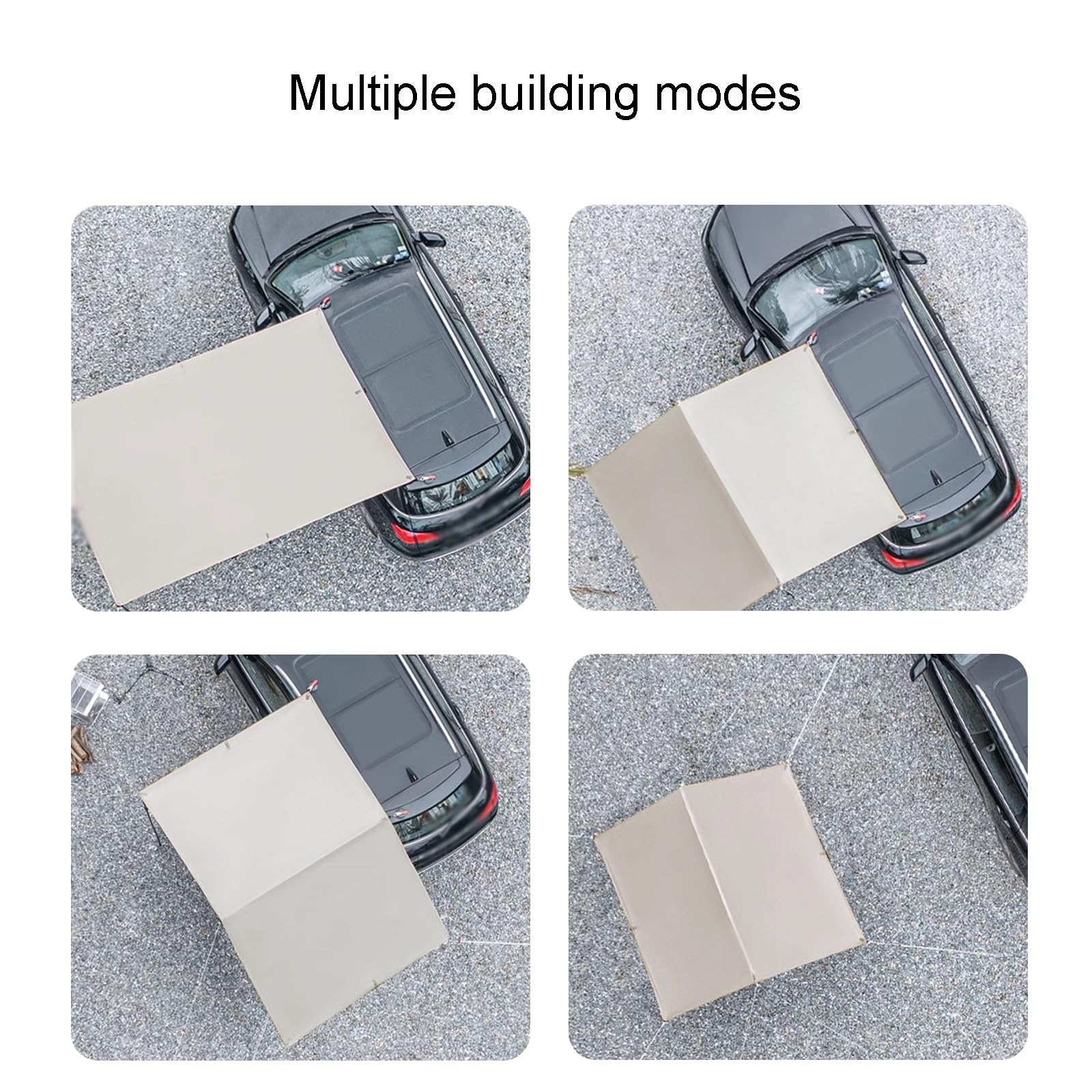 Toldo Coche Portátil, Toldo Caravana, Toldo Furgoneta Camper, Toldo Camper, Liviano y Duradero, Múltiples Formas de Instalación, Sin Restricciones en el Tipo de Vehículo