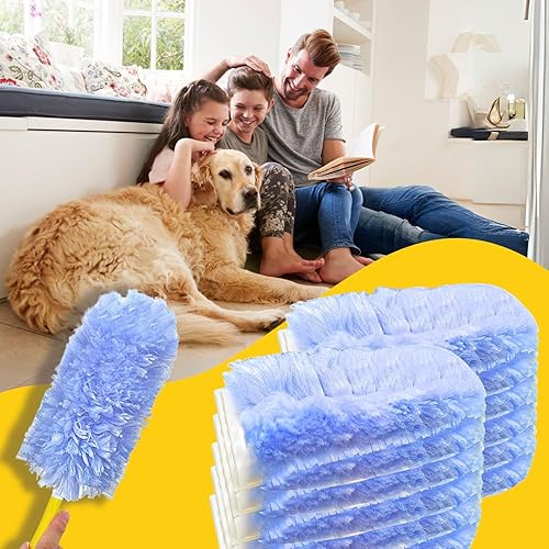 Miniatura 7 de Paquete de 30 repuestos de plumero resistentes para plumero de mano Swiffer, herramienta de eliminación de polvo estático de 360 grados para quitar