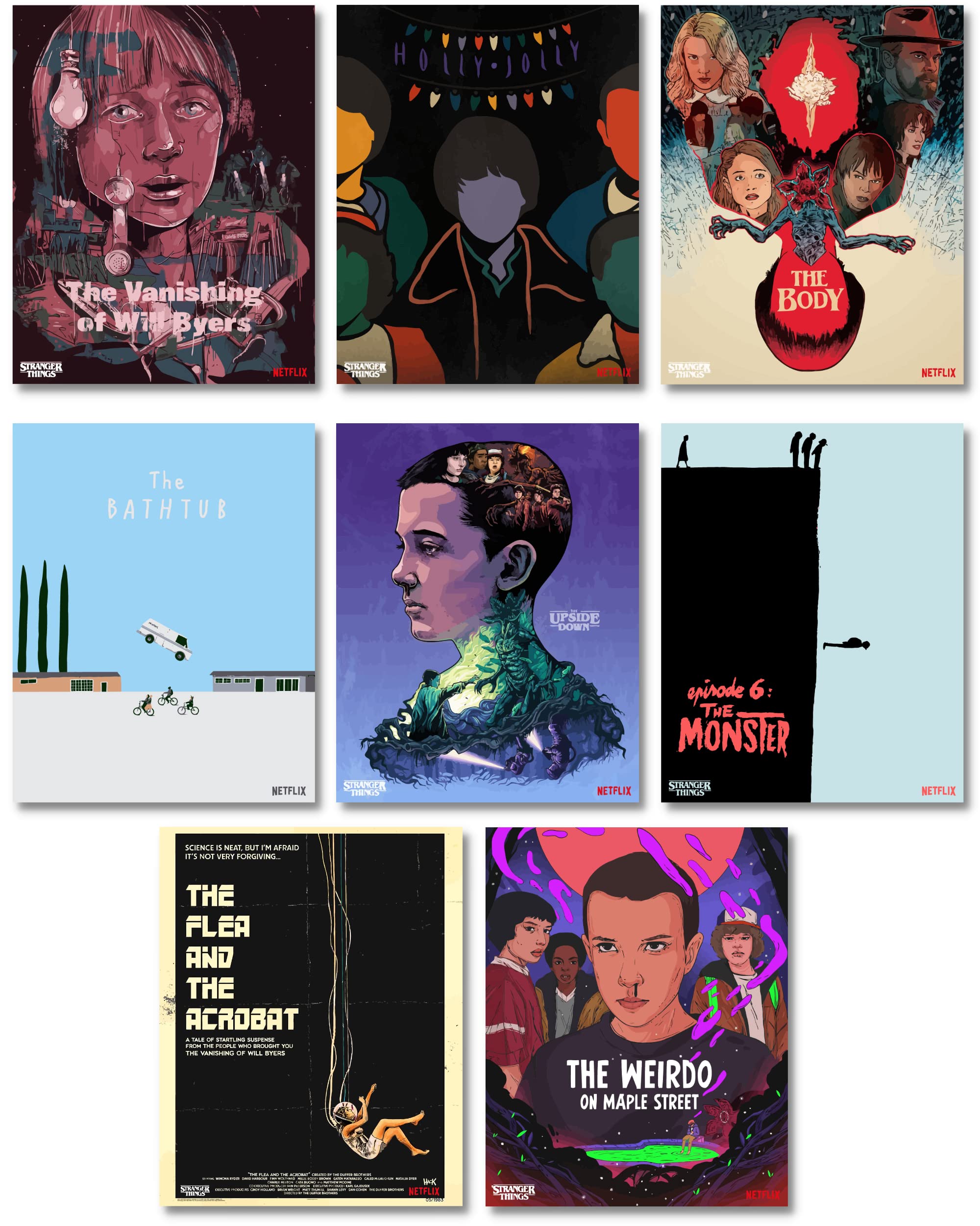 Photo 1 of Stranger Things Poster, Stranger Things Posters, Stranger Things Room Decor, Stanger Things, Stranger Things Wall Decor, Stranger Things Posters Season 1,2,3,4 | Season 1, 8 Pcs 12x8 Inch