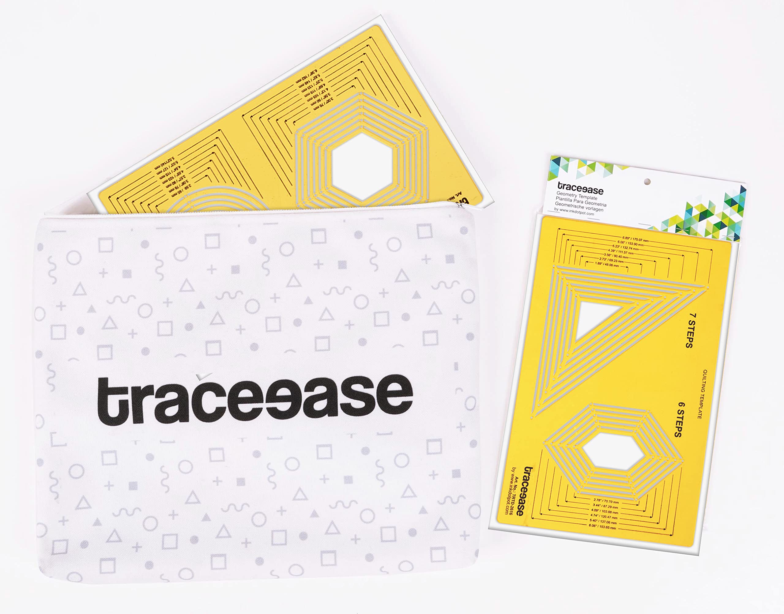 Traceease Modèles De Formes Multi-Motifs Drafting Outils De Rédaction Journal De Bricolage, Kit D'Outils D'Artisanat Scrapbook Pour Bureau Et Ecole Lot De 6 Pc