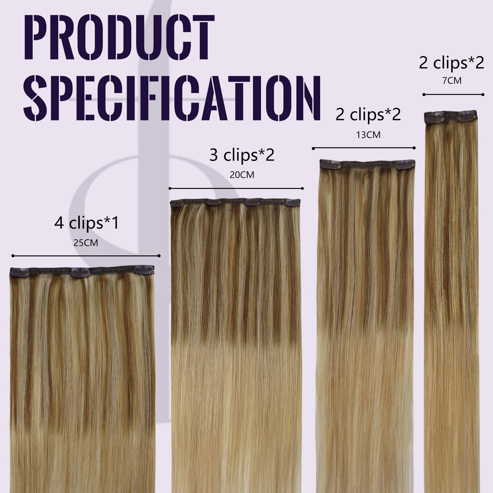 Fshine Hair Extensions Capelli Umani Biondo Chiaro Fading to Ash Bionde Remy Capelli Reali Dritti Per Capelli Corti Doppio Weft Clip on Per Le Donne Estensioni 22 Pollice 120g 7pcs