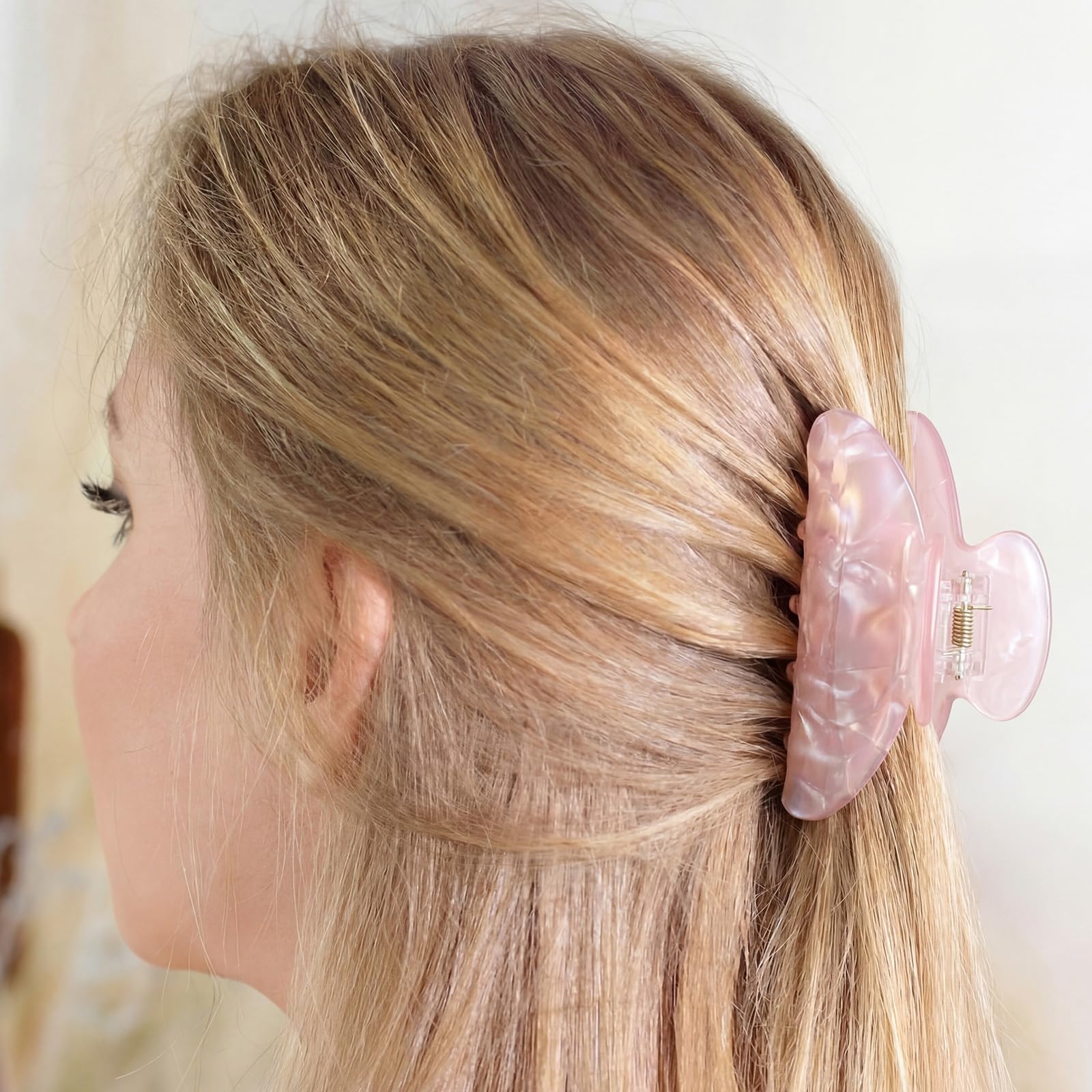 Knitgrip 20 fermagli per capelli da donna, in acrilico, per capelli sottili, antiscivolo, per capelli, grandi artigli, accessori per capelli, alla moda, per donne e ragazze (sirena, 10 colori)