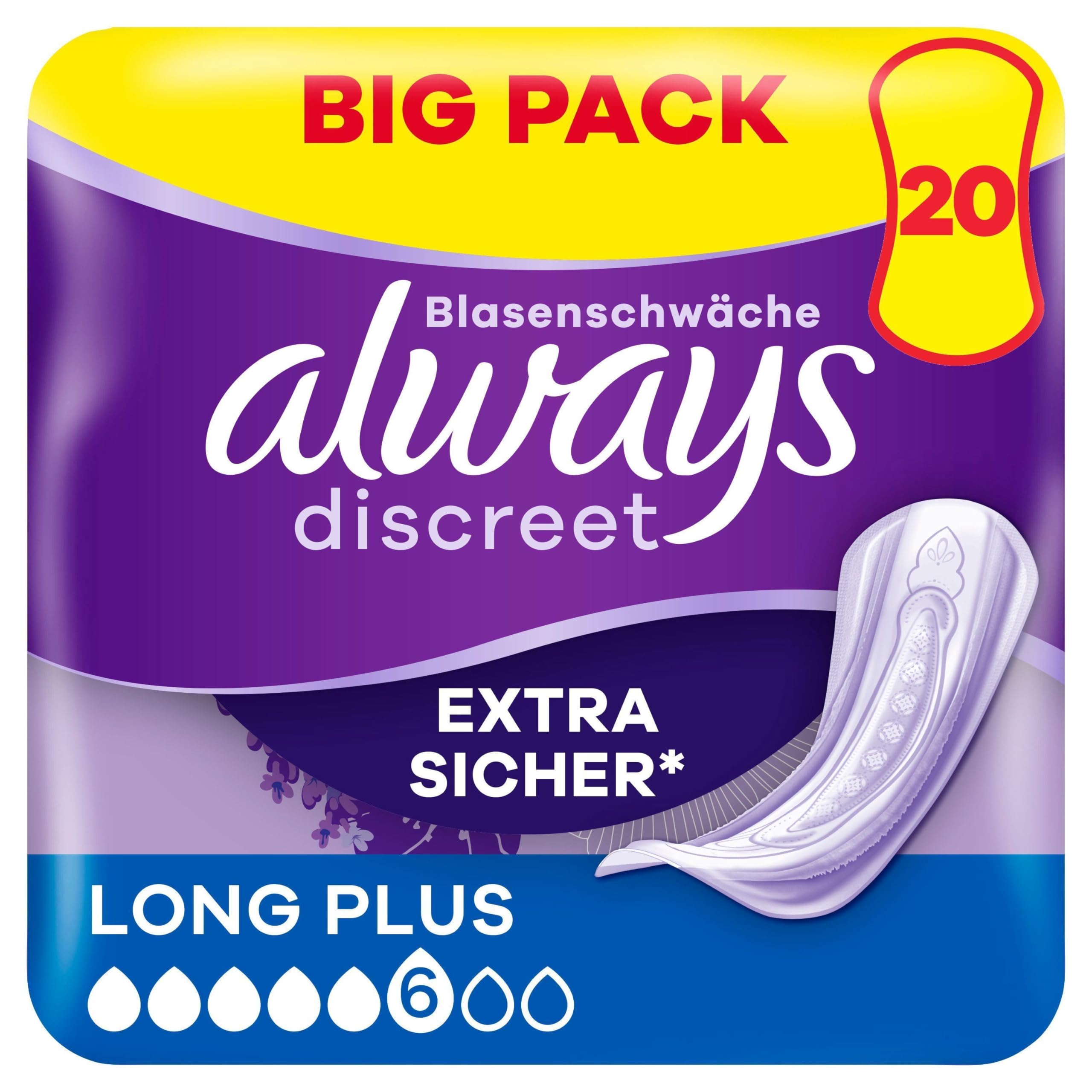 always Discreet Inkontinenz Long Plus Multipack 100 Einlagen