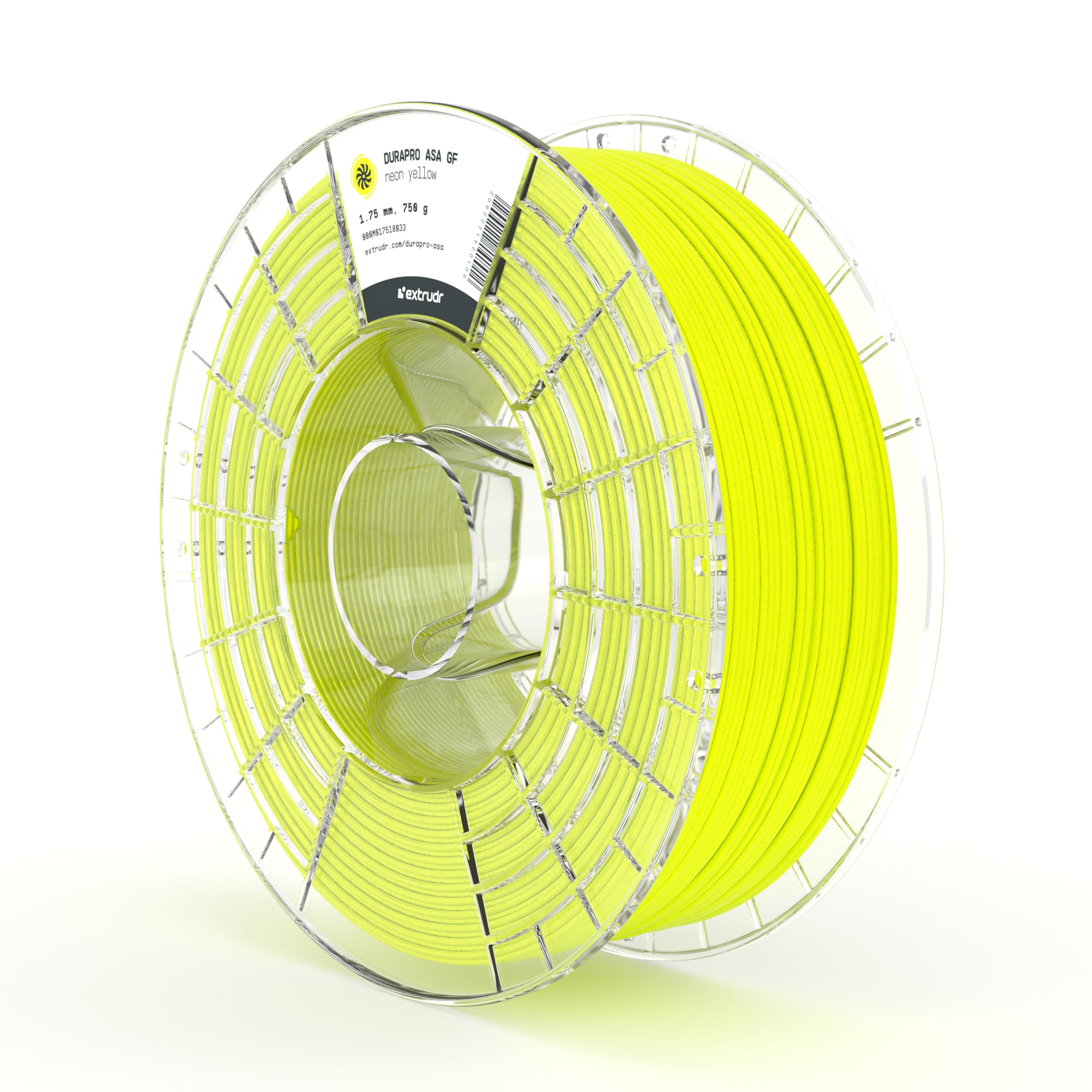 extrudr DuraPro ASA GF 1.75 mm 0.75 kg Neon Yellow