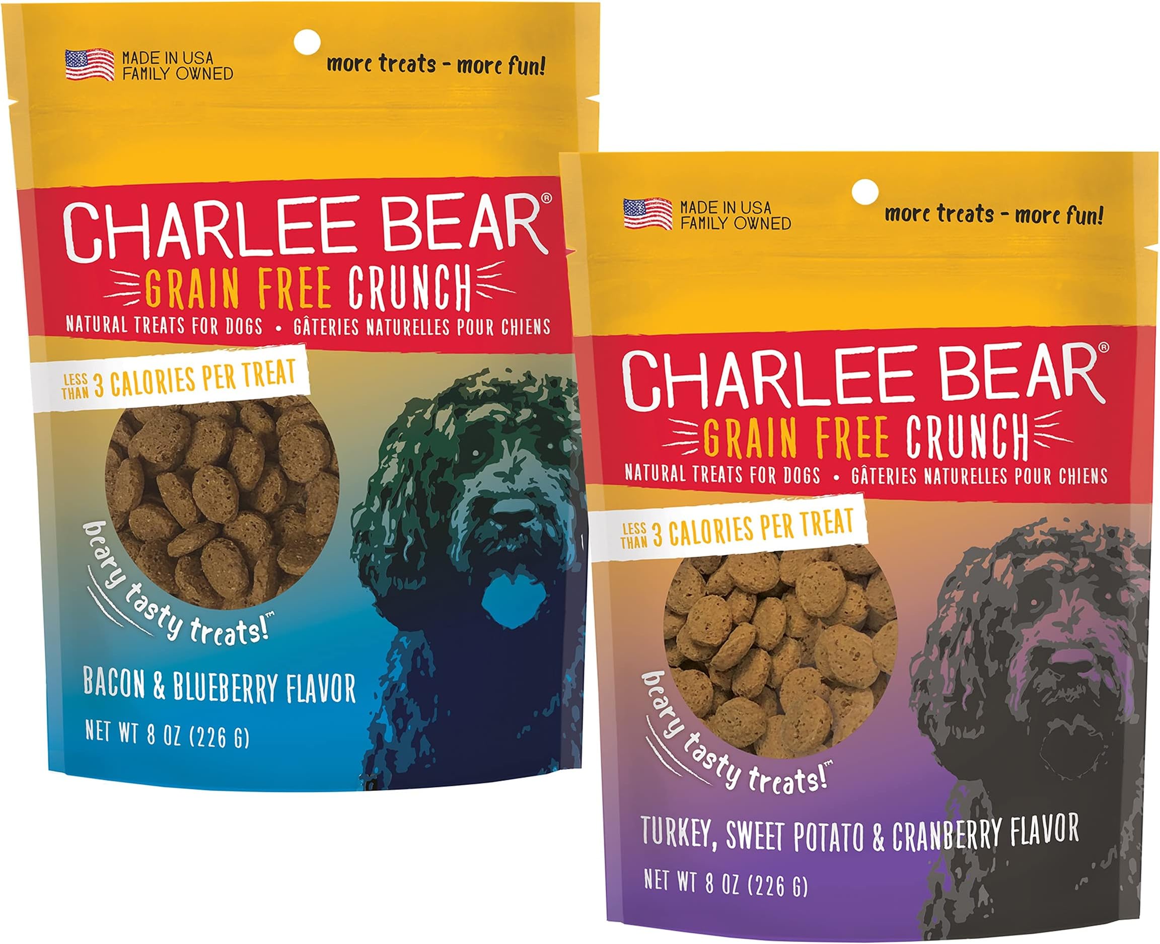 Charlee Bear Dog Treats Variety Pack includes Liver, Egg