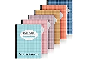 6-Pack Graph Paper Notebooks for Precision Math and Engineering Drawings