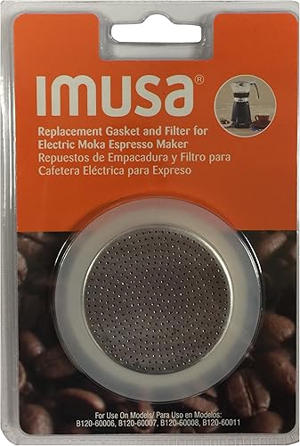 IMUSA Junta y filtro de repuesto para máquina eléctrica IMUSA para moka/espresso de EE. UU