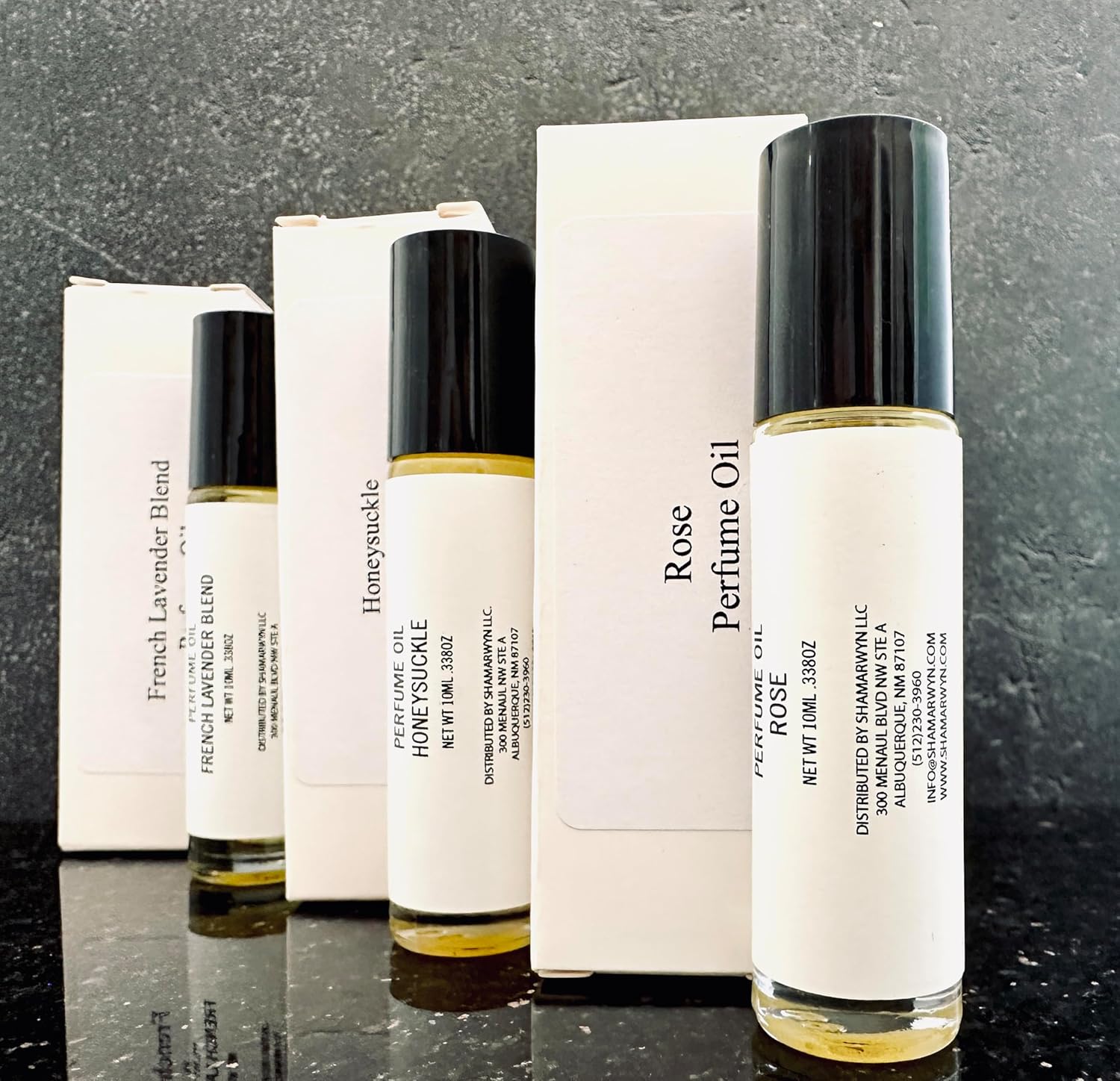 shamarwyn Botanical Perfume Oil Gift Set – Rose, Honeysuckle & Lavender Roll-Ons | Natural Jojoba-Based Fragrance Trio, 10ML Each - Image 4