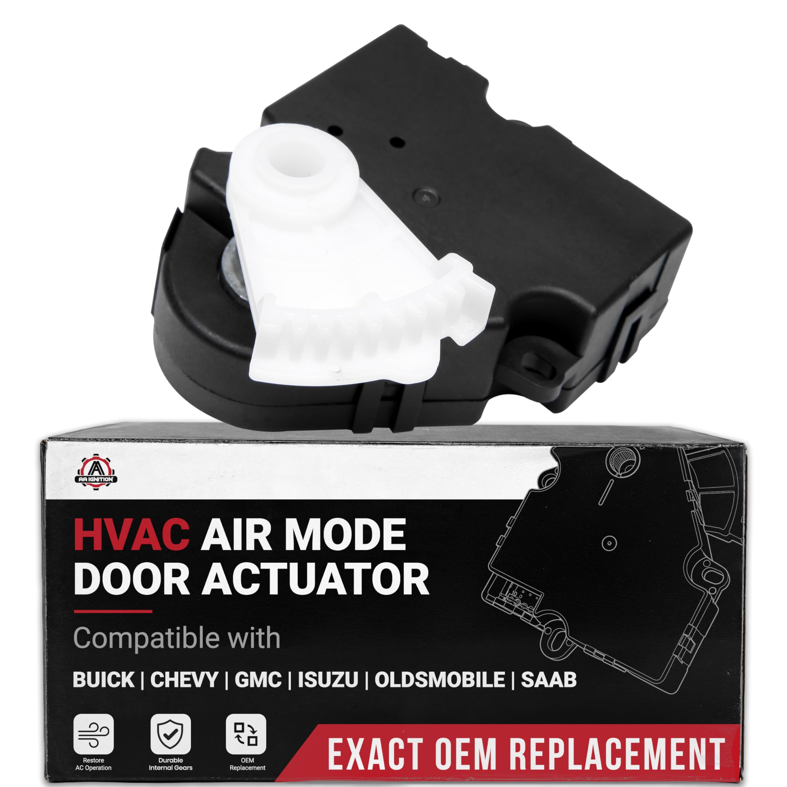 HVAC Blend Door Actuator - Compatible with Buick, Chevrolet, GMC &amp; More - Rainier, Trailblazer, Trailblazer EXT, Envoy, Envoy XL, Envoy XUV - Air Door Actuator - Mode Door Actuator - Replaces 5240261