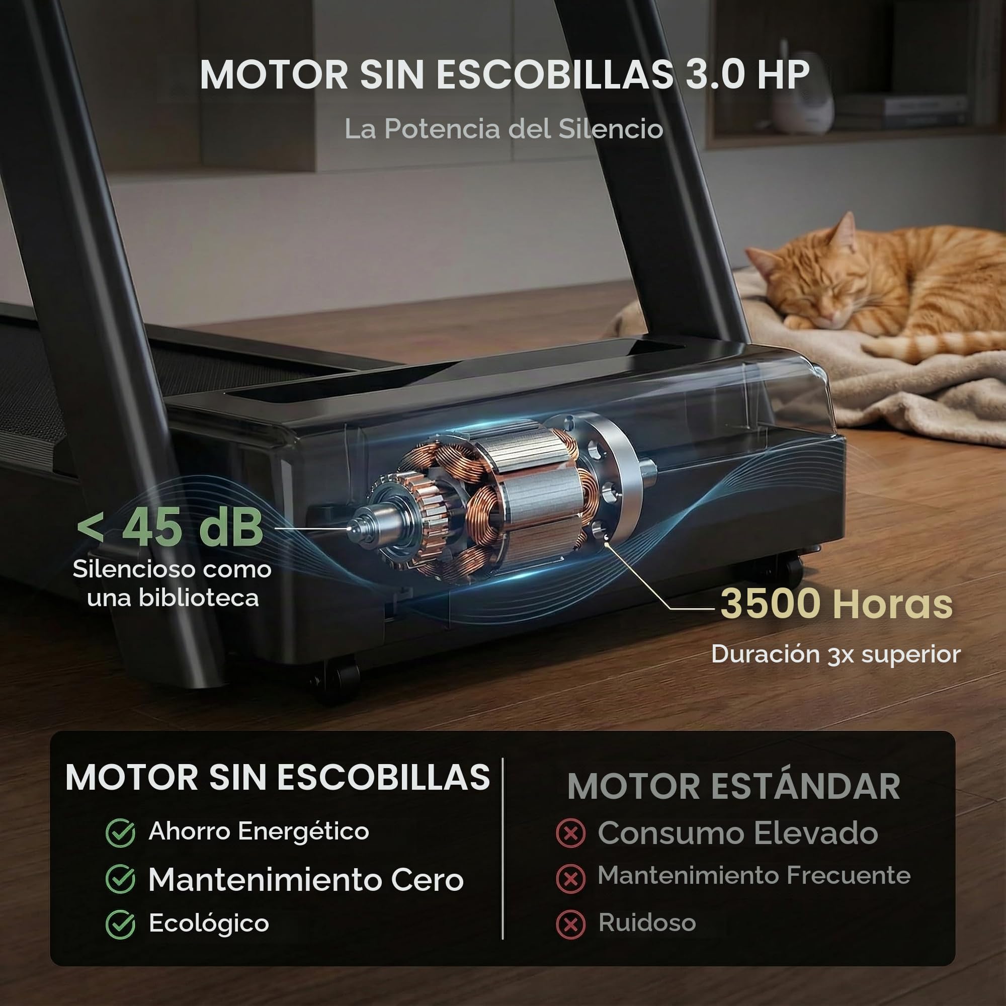 Cinta de Correr Plegable con Inclinación 15%, Cinta de Andar para Casa 14 km/h, Motor Sin Escobillas 3.0 HP, Pantalla LED, 12 Programas Preestablecidos, Soporte 136 kg