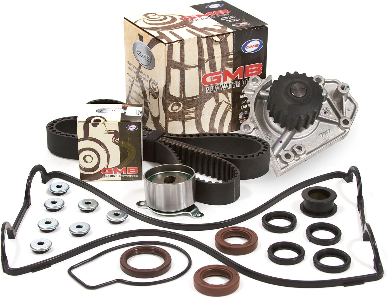 Evergreen TBK184VC Compatible With Timing Belt Kit, Valve Cover Gasket, and GMB Water Pump: 96-01 Honda Acura B18B1 B20B4 B20Z2