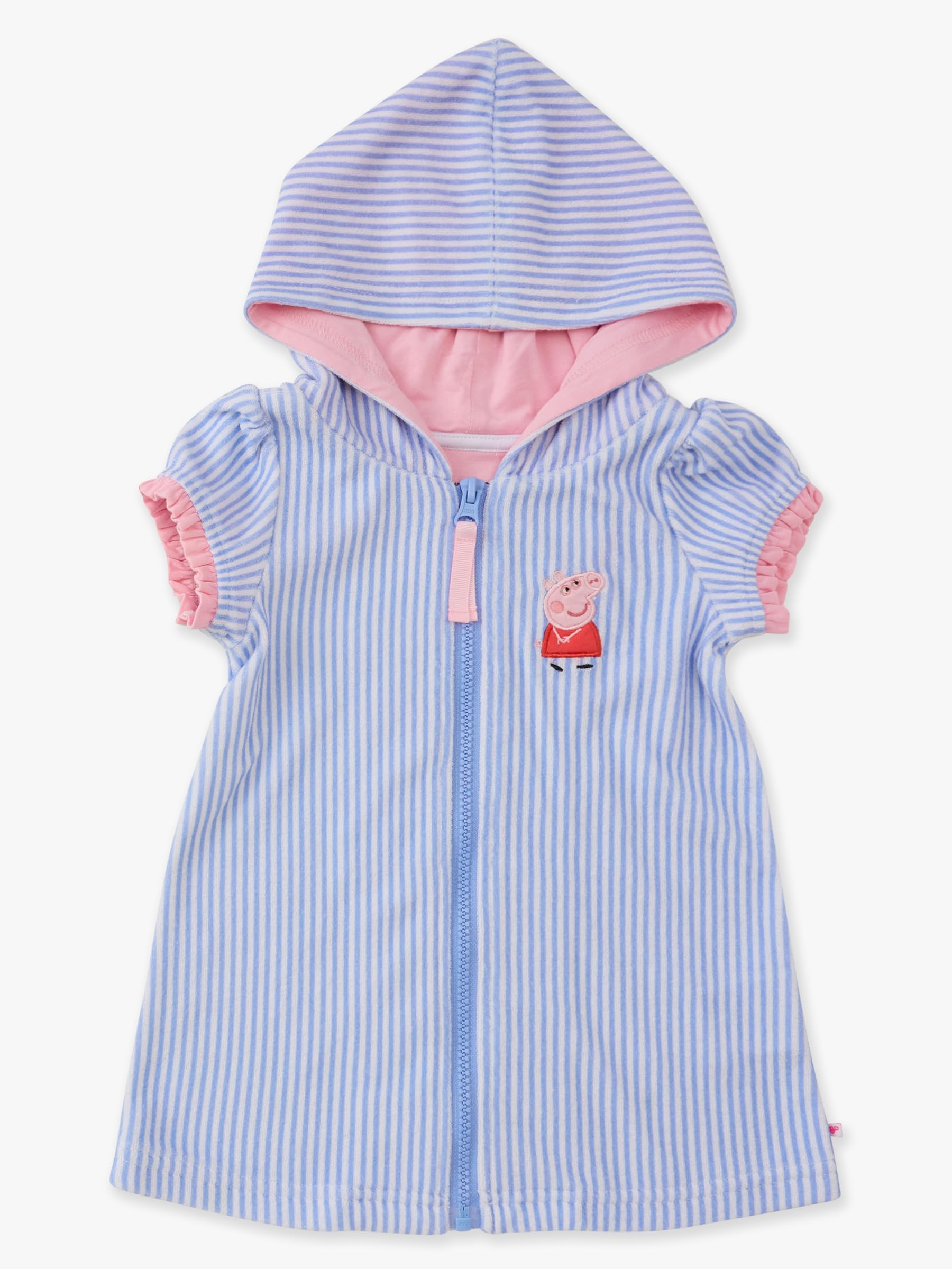 RuffleButts Girls Terry Knit Full-zip Swim Cover-up - Swim Cover-Up