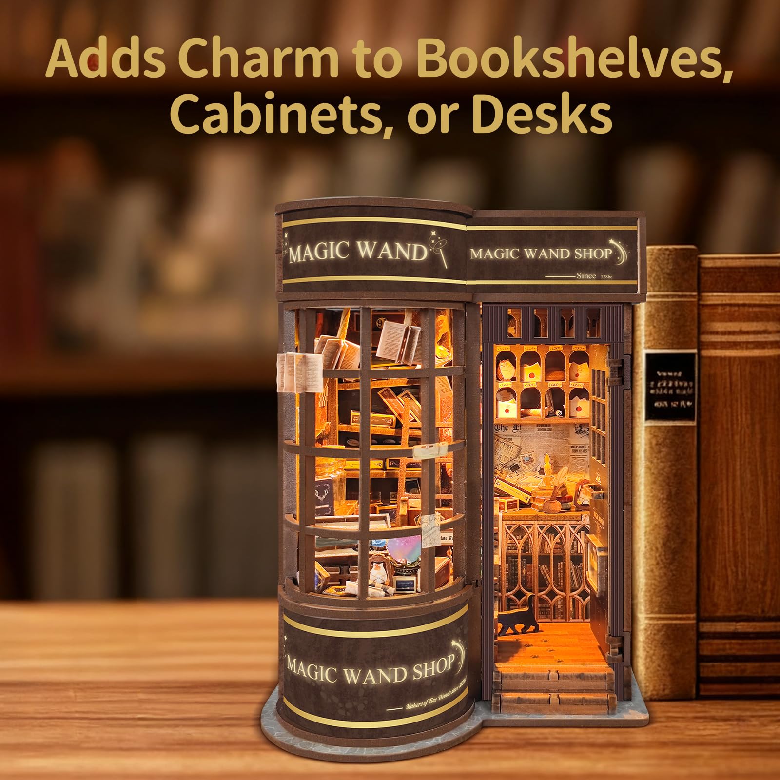 Rolife DIY Book Nook Kit 3D Holzpuzzle BuchstüTzen Kit BuchstüTzen Modellbau eBa