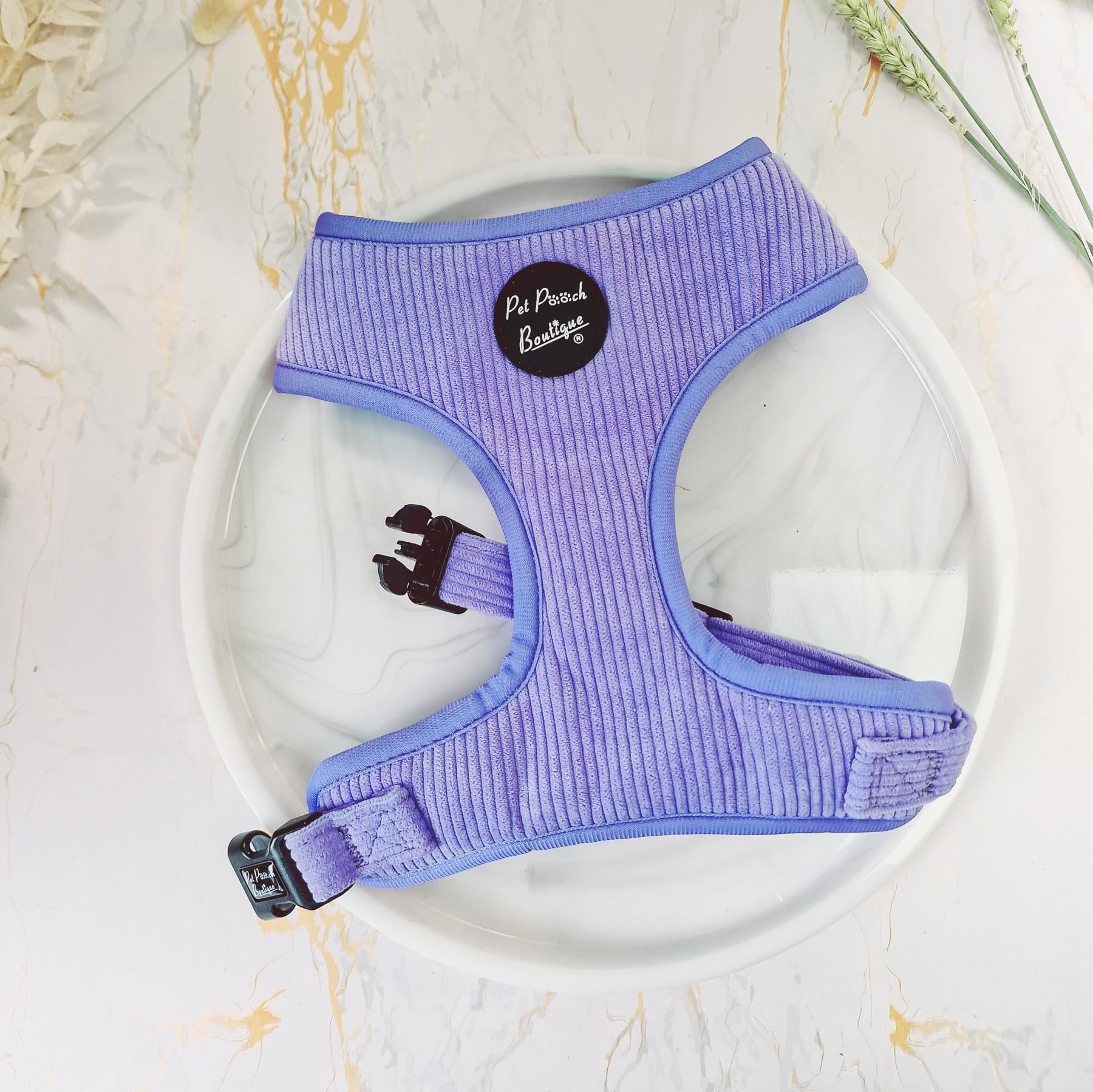 Pastel Purple Cord Dog Harness S, small