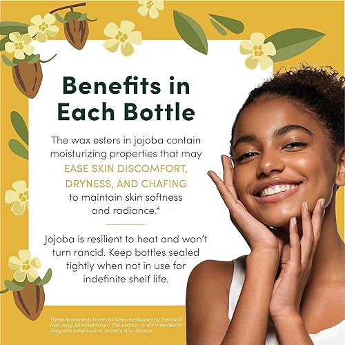 Miniatura 4 de HobaCare Aceite de jojoba orgánico para bebé aceite de jojoba 100 puro prensado en frío sin refinar para la piel y el cuero cabelludo aceite