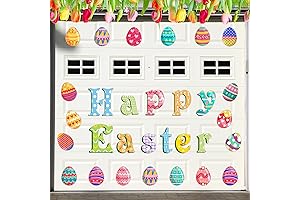 Hoteam 30 Pcs Happy Easter Garage Door Magnets