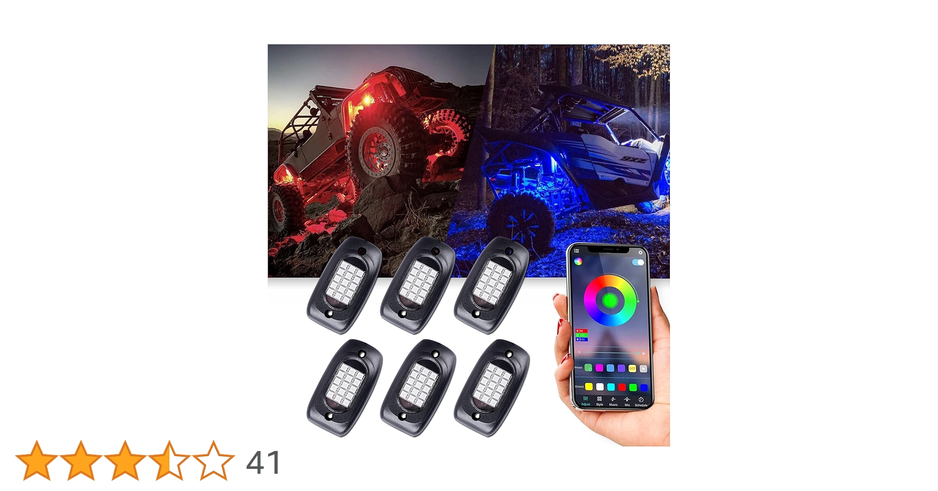 Amazon | MOREFULLS LED アンダーライト 車 RGB ロックライト