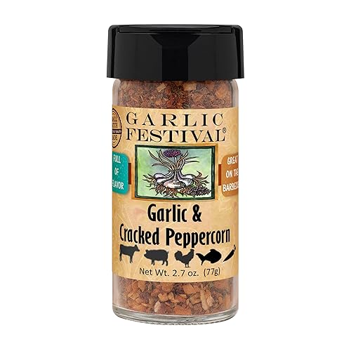 Condimento de ajo y pimienta agrietada 2.7 oz.