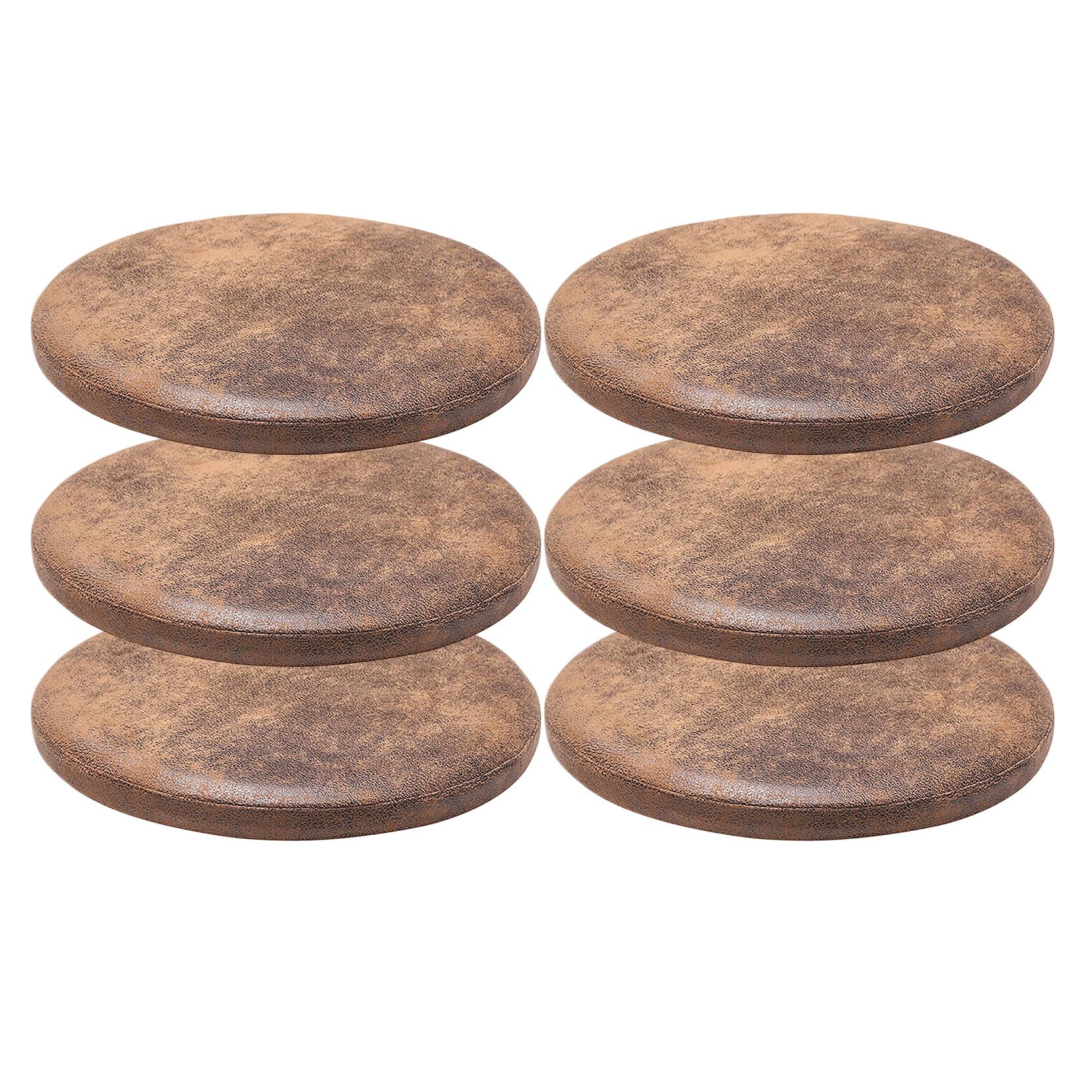 Coussin rond antidérapant MemoFoam lot de 6 pour chaise 35x35 cm