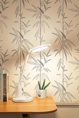 Papel tapiz de color gris y blanco, papel de contacto para despegar y pegar, papel de contacto de hojas, papel tapiz de bambú moderno, impermeable,