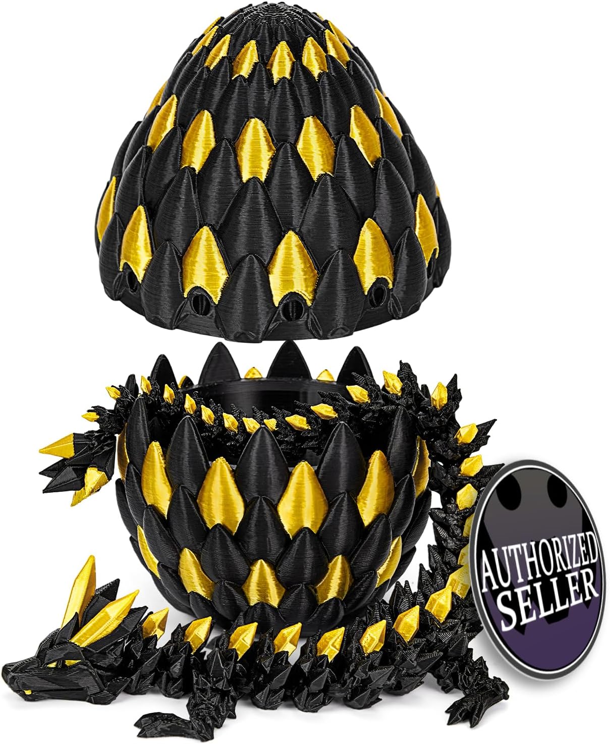 TBOLINE 3D Printed Dragon Eggs with Articulated Dragon Inside,Crystal Dragons Figures Toys,Prefilled Easter Eggs Fillers,Easter Basket Stuffers Essentials Gifts