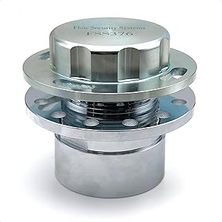 The Flow Security Systems Non-Vented Locking Fuel Tank Cap | Secures Transfer & Above Ground Commercial Fuel Tanks | Prevents Theft & Fuel Vandalism | FSS 376F | Female 2" Std Thead