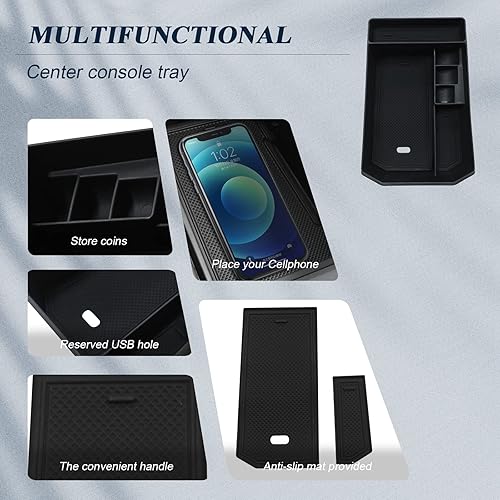 Miniatura 6 de BIBIBO [Actualizado para BMW iX 2024 2025 2026 Accesorios 2023-2026 BMW iX Organizador de consola central para BMW iX 2023-2026 2023-2026 Insertar